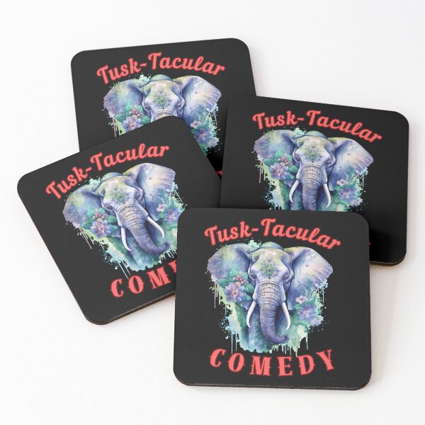 Item preview, Tusk-Tacular Comedy. elephant head designed and sold by ElephantVibes.