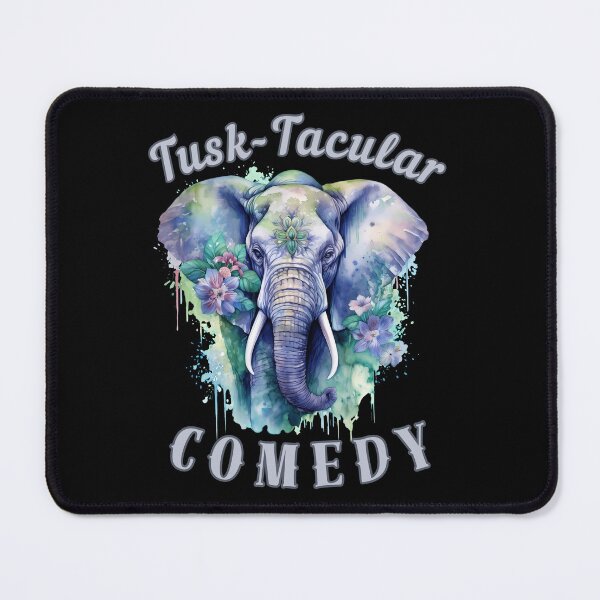 Item preview, Tusk-Tacular Comedy. elephant face designed and sold by ElephantVibes.