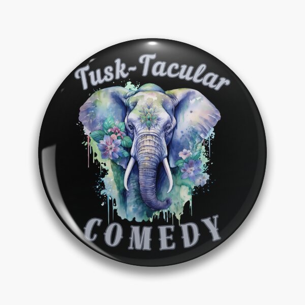 Item preview, Tusk-Tacular Comedy. elephant face designed and sold by ElephantVibes.