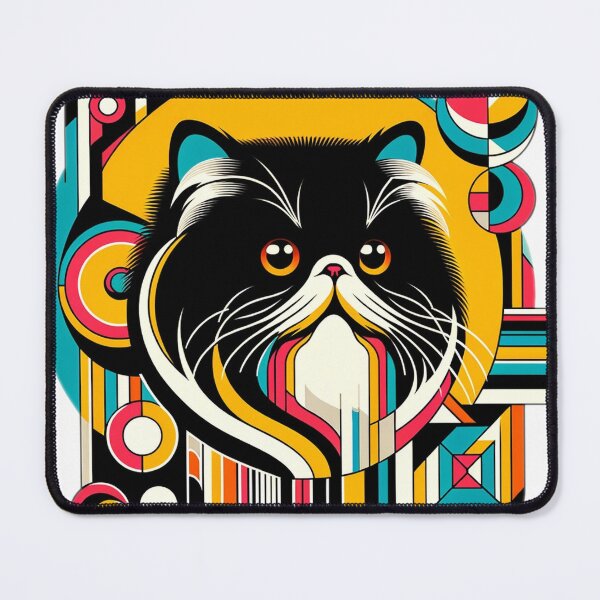 Item preview, Persian cat in the 1960s Mod style designed and sold by hiddenlayers.
