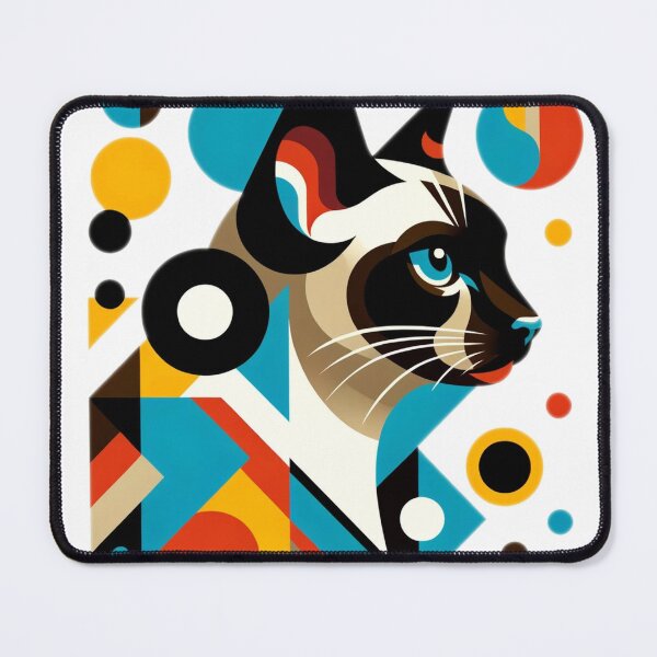 Item preview, Siamese cat in the 1960s Mod style designed and sold by hiddenlayers.