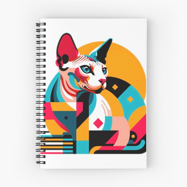 Artikelvorschau, Sphynx-Katze im Mod-Stil der 1960er Jahre entworfen und verkauft von hiddenlayers.