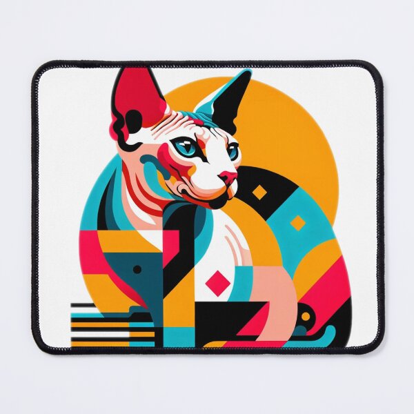 Item preview, Sphynx cat in the 1960s Mod style designed and sold by hiddenlayers.