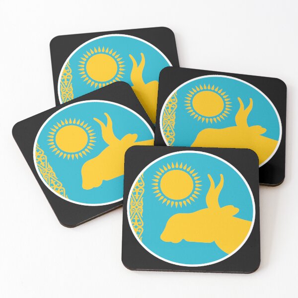 Item preview, Kazakhstan Saiga antelope Kazakh National Animal Flag designed and sold by FlagX.
