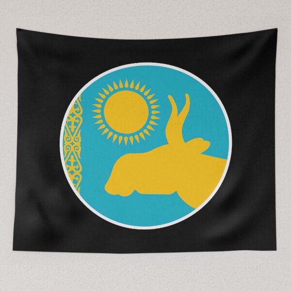 Item preview, Kazakhstan Saiga antelope Kazakh National Animal Flag designed and sold by FlagX.