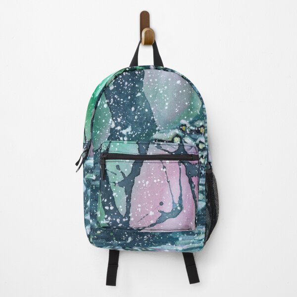 Item preview, Northern Lights Snowy Village designed and sold by MariaCameliaArt.