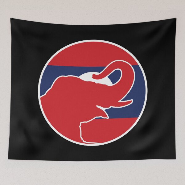 Item preview, Laos Asian elephant Laotian National Animal Flag designed and sold by FlagX.
