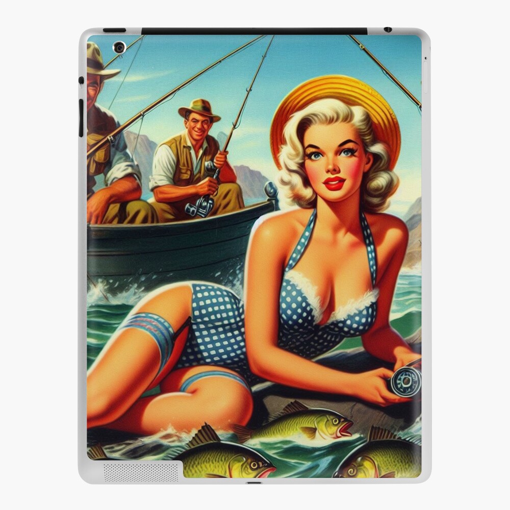 Vintage Fishing Pin Up | Art Board Print