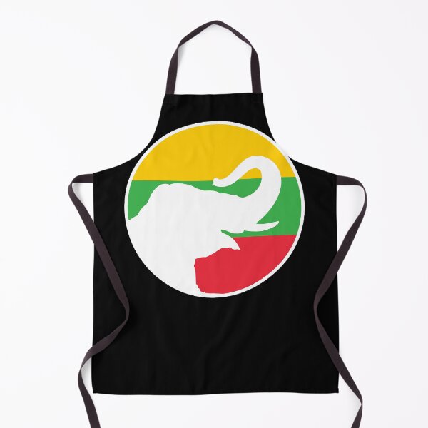 Item preview, Myanmar Asian elephant Burmese National Animal Flag designed and sold by FlagX.