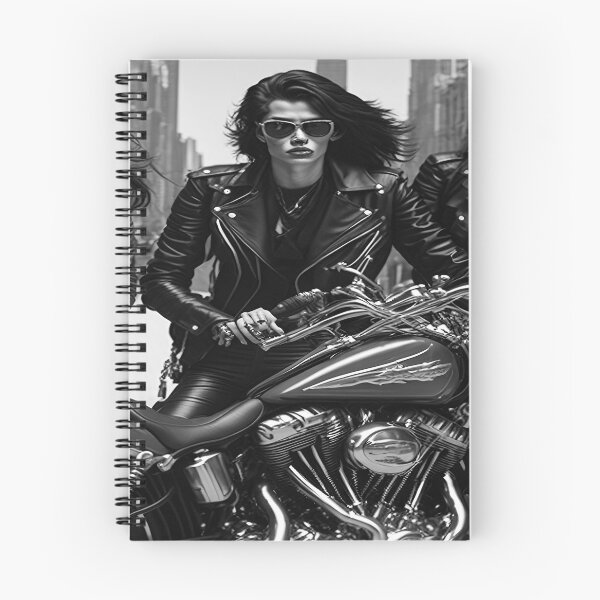 Item preview, Riders motorcyclists on the road black and white classic retro urban style designed and sold by Carlos Gudino.