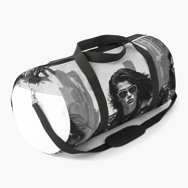 Item preview, Riders motorcyclists on the road black and white classic retro urban style designed and sold by Carlos Gudino.