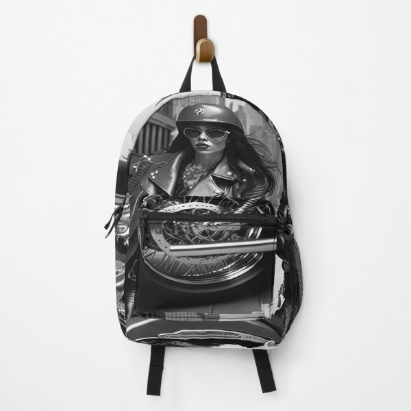 Item preview, Riders motorcyclists on the road black and white classic retro urban style designed and sold by Carlos Gudino.