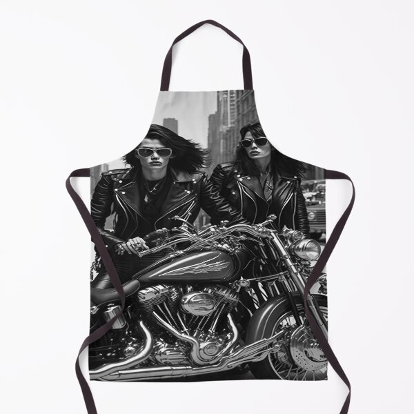 Item preview, Riders motorcyclists on the road black and white classic retro urban style designed and sold by Carlos Gudino.
