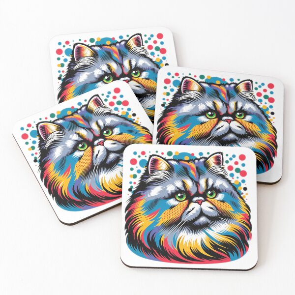 Item preview, Persian cat in a 1960s Pop Art style designed and sold by hiddenlayers.
