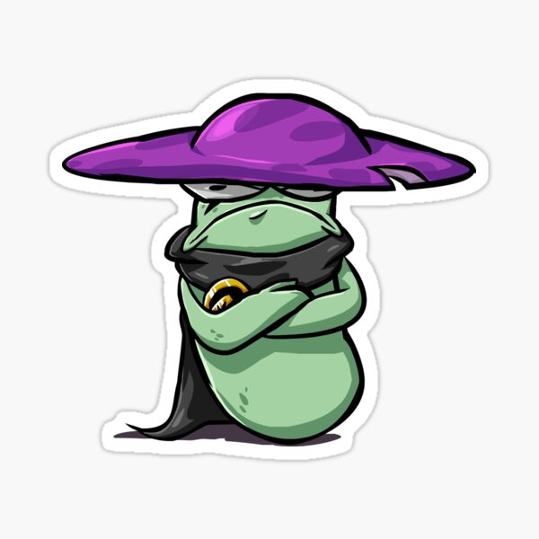 Remake illustration A hero cucumber with a hat Sticker