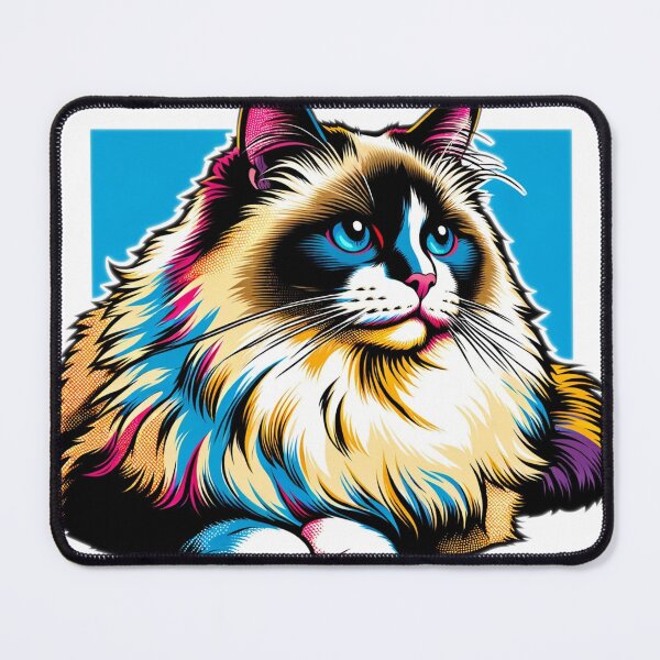 Item preview, Ragdoll cat in a 1960s Pop Art style designed and sold by hiddenlayers.