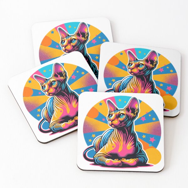 Item preview, Sphynx cat in a 1960s Pop Art style designed and sold by hiddenlayers.