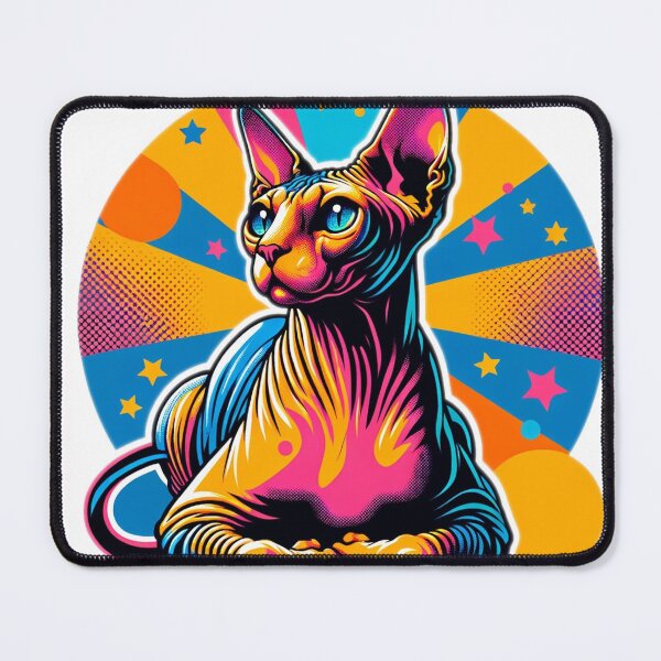 Item preview, Sphynx cat in a 1960s Pop Art style designed and sold by hiddenlayers.