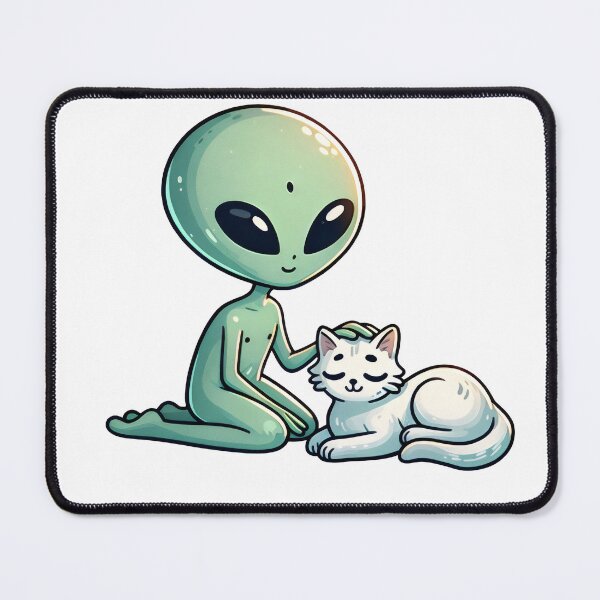 Item preview, Cosmic Purrfection: Alien & Cat Friendship designed and sold by Ingridpd.