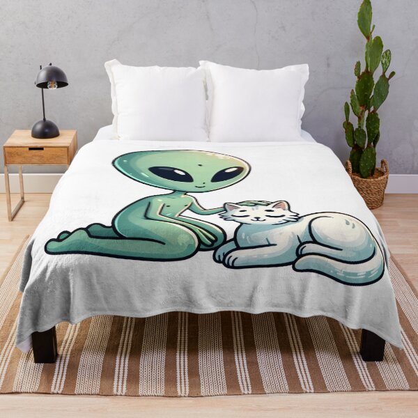 Item preview, Cosmic Purrfection: Alien & Cat Friendship designed and sold by Ingridpd.
