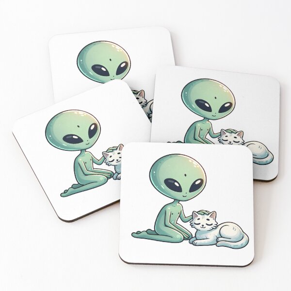 Item preview, Cosmic Purrfection: Alien & Cat Friendship designed and sold by Ingridpd.