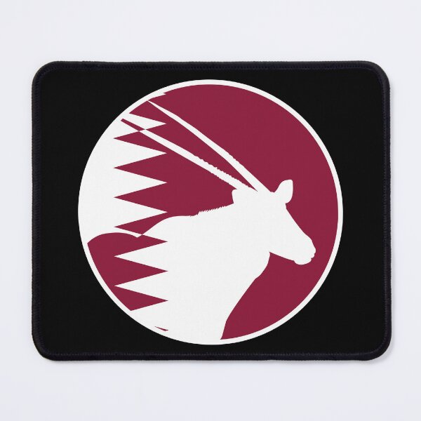 Item preview, Qatar Arabian oryx Qatari National Animal Flag designed and sold by FlagX.