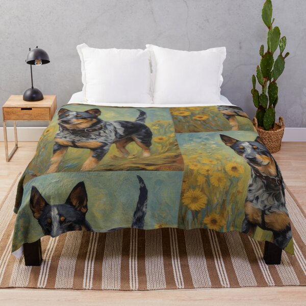 Item preview, Sunflowers and Australian Cattle Dog, heeler designed and sold by Ineedserinity.