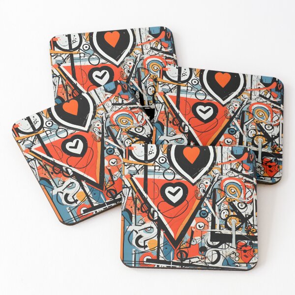 Item preview, Dynamic Love- Pop Art Visual Symphony Evoking the Energy of Passion and Connection designed and sold by OlfactoART Studio.