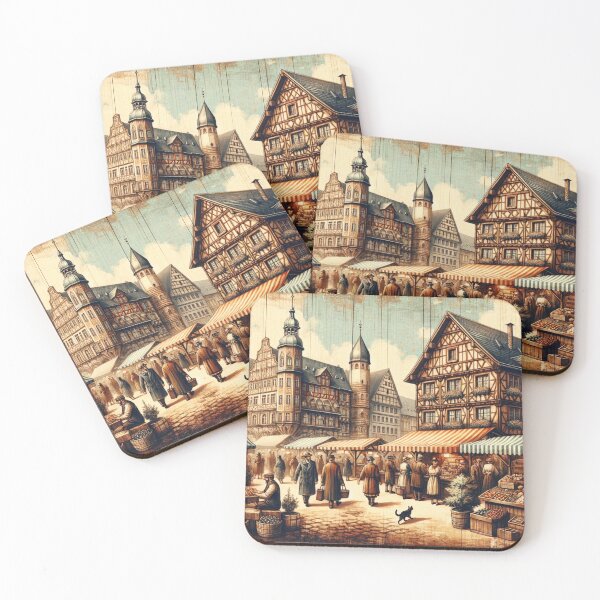 Item preview, German Market Rustic Artwork designed and sold by ArtfulMiller.