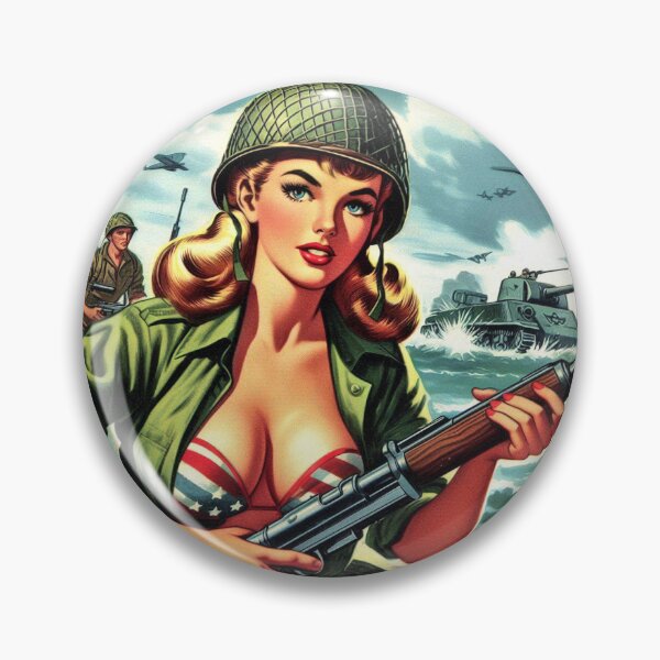 Item preview, Vintage War Pin Up designed and sold by PulpVintage.