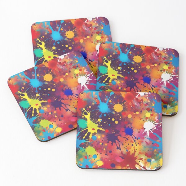 Item preview, Abstract Colorful Paintball Splatter Pattern designed and sold by calibrit.