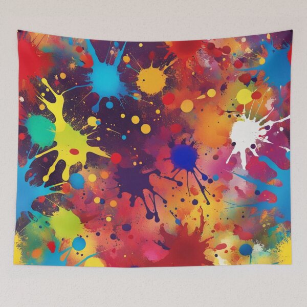 Item preview, Abstract Colorful Paintball Splatter Pattern designed and sold by calibrit.