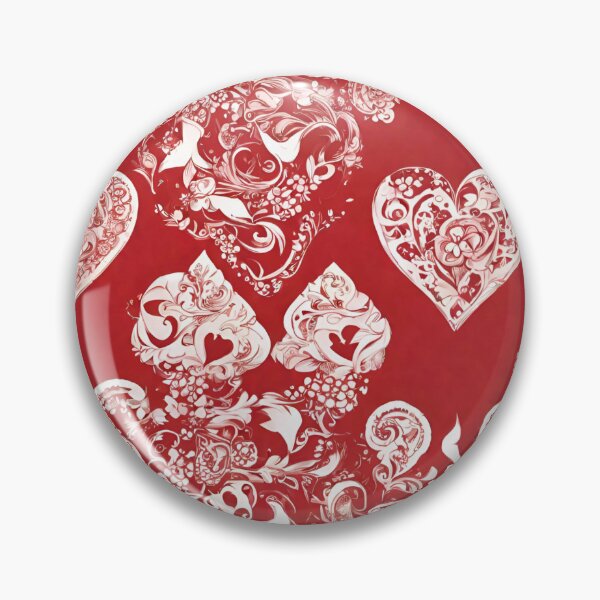Item preview, Red valentine heart pattern designed and sold by seahorse crossing.