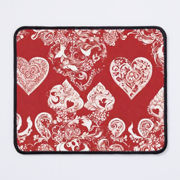 Item preview, Red valentine heart pattern designed and sold by seahorse crossing.