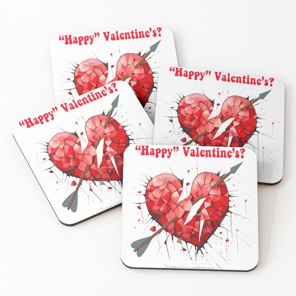 Item preview, Happy Valentine's- Broken Heart with an Arrow designed and sold by The Imagination Source™.