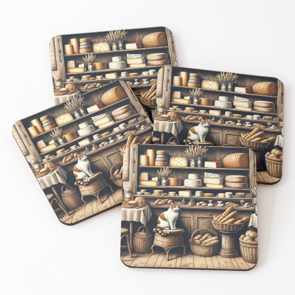 Item preview, French Cheese Shop Vintage Art designed and sold by ArtfulMiller.