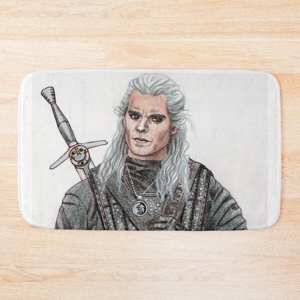 Item preview, Portrait of Henry Cavill as The Witcher Geralt of Rivia, Butcher of Blaviken, White Wolf designed and sold by MariaCameliaArt.