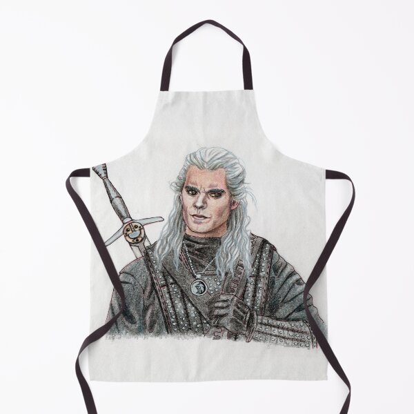Item preview, Portrait of Henry Cavill as The Witcher Geralt of Rivia, Butcher of Blaviken, White Wolf designed and sold by MariaCameliaArt.