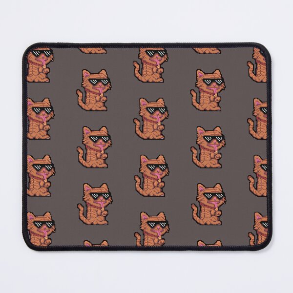 Item preview, Whiskers of Wisdom - Orange Cat with Glasses Pixel Art: A Pixelated Purrsona of Cuteness and Intelligence designed and sold by Kanchirapat.