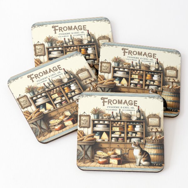 Item preview, French Cheese Shop Vintage Art designed and sold by ArtfulMiller.