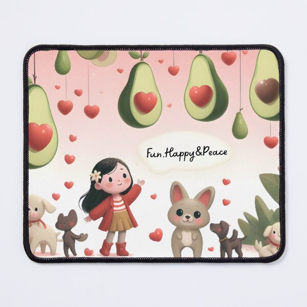 Item preview, Fun Happy&Peace Cutie Avocado Tree,Puppyies,Kitties and Bunny designed and sold by omerfdln34.