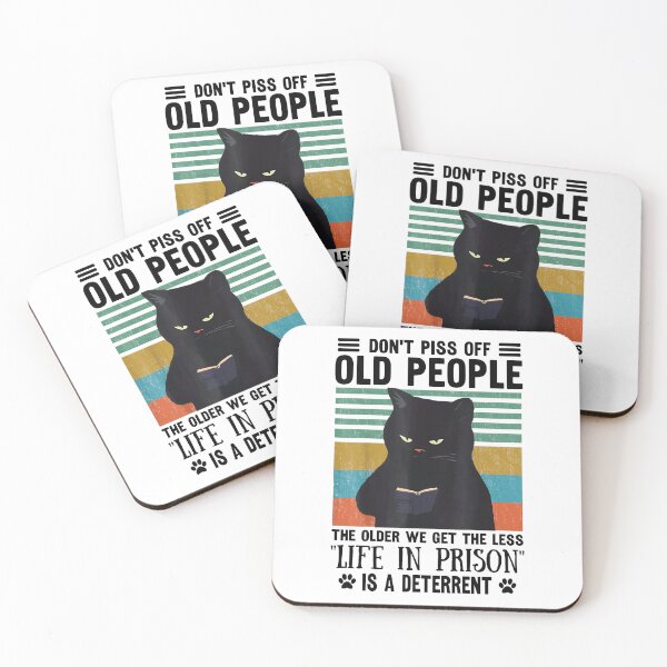 Item preview, Don't Piss Off Old People Funny Cat Vintage designed and sold by CORJIDOG-ART.