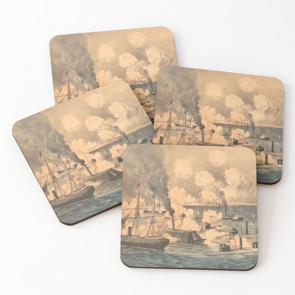Item preview, The Battle of Mobile Bay - American Civil War - 1864 - Historical Naval Art designed and sold by TheHappyK.
