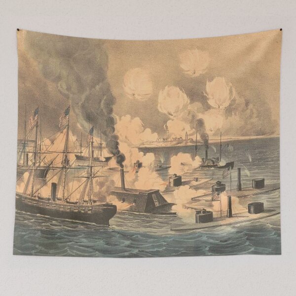 Item preview, The Battle of Mobile Bay - American Civil War - 1864 - Historical Naval Art designed and sold by TheHappyK.