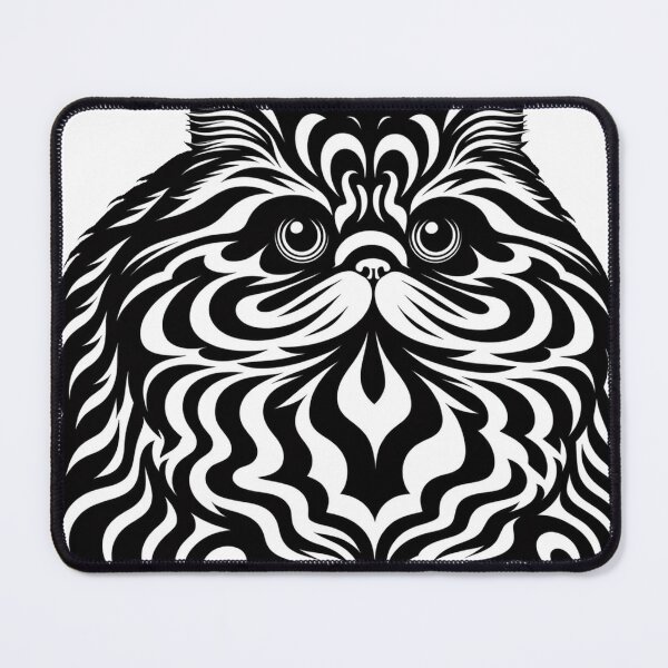 Item preview, Persian cat in the 1960s Op Art style designed and sold by hiddenlayers.