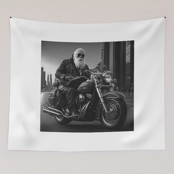 Item preview, Old classic Rider motorcyclist black and white street style designed and sold by Carlos Gudino.