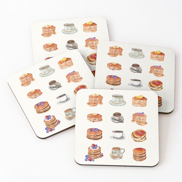 Item preview, Pancake and Coffee Set - Watercolor - Breakfast Lovers designed and sold by patternjp.