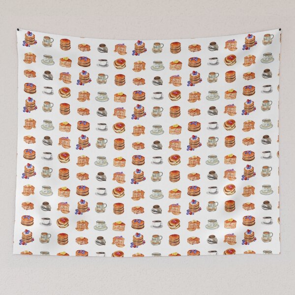 Item preview, Pancake and Coffee Set - Watercolor - Breakfast Lovers designed and sold by patternjp.