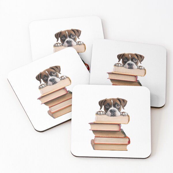 Item preview, Boxer And Books designed and sold by TheAnimalZ00.