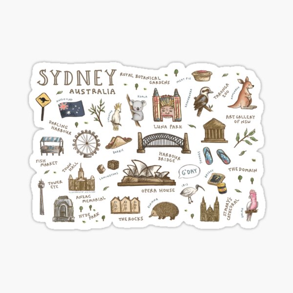Artikel-Vorschau von Sydney-Sehenswürdigkeiten, designt und verkauft von Those Pencil Shavings.